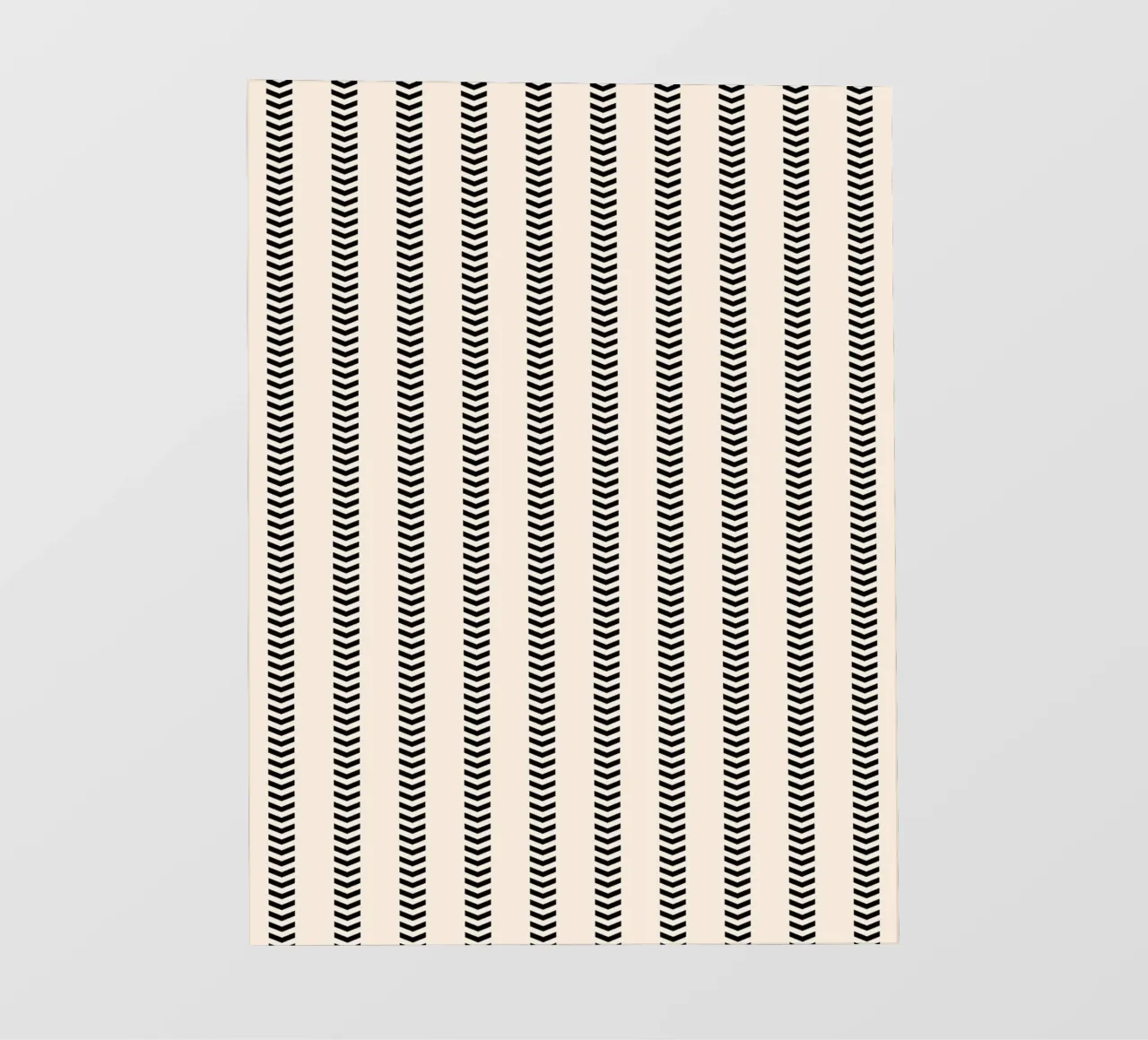 Minimal Basic Mudcloth Frecce a righe | Nero su Avorio telo in pvc da Beauty in Simplicity
