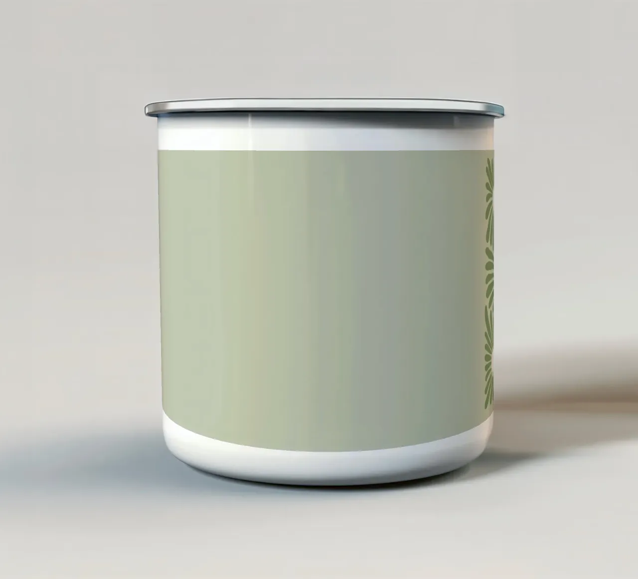 Abstract greenish retro flowers tazza in smalto da TijanaArtStudio88