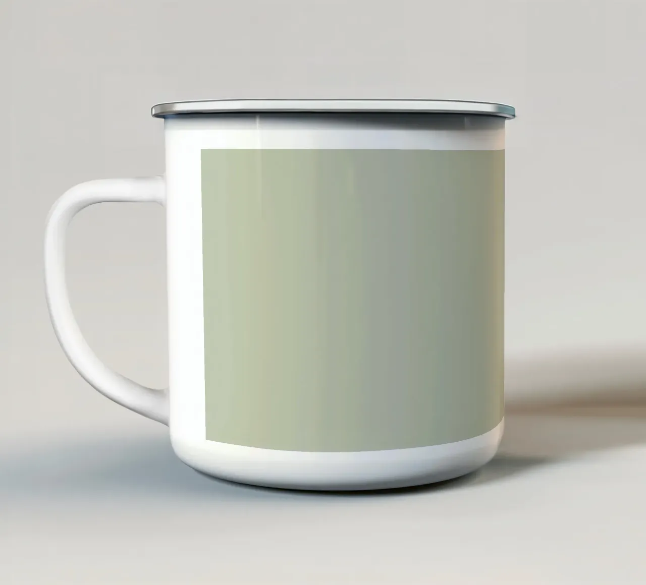 Abstract greenish retro flowers tazza in smalto da TijanaArtStudio88