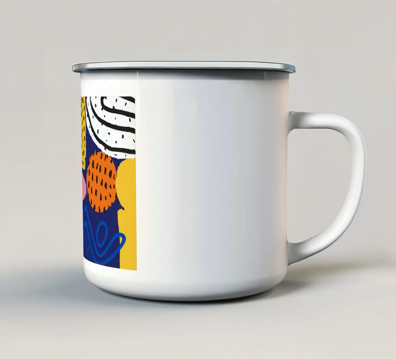 Memphis Pattern Mix tazza in smalto da Bruce Juice