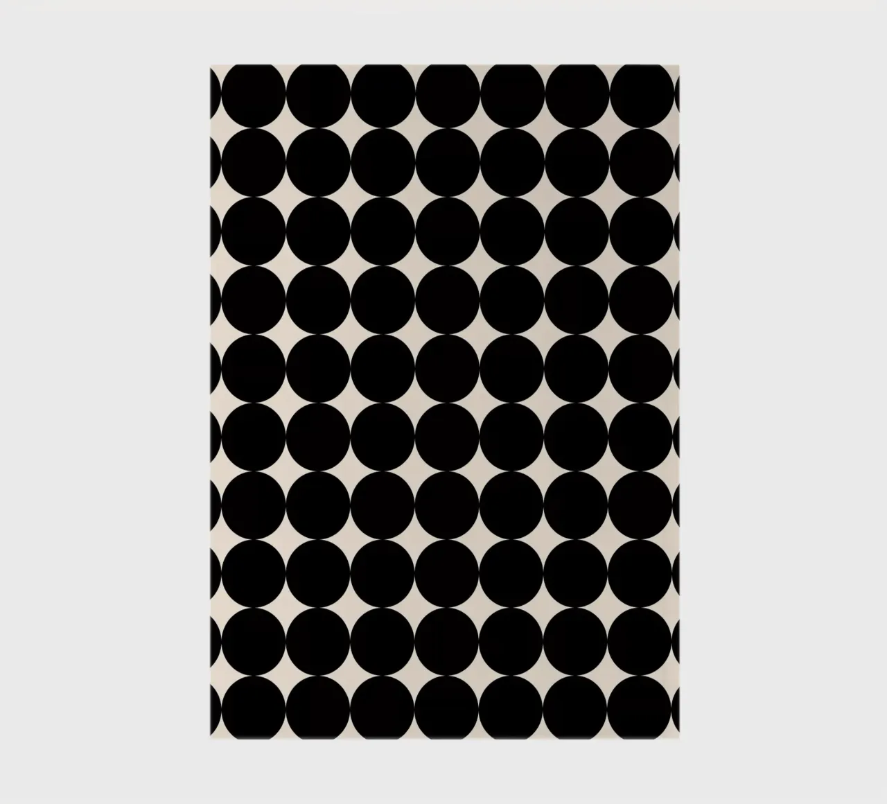 Minimal Geometric Scandi Circle Pattern | Black on Ivory notebook by Beauty in Simplicity