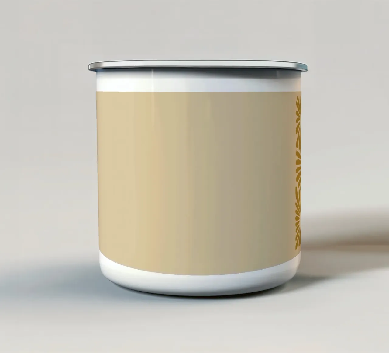 Abstract yellowish retro flowers tazza in smalto da TijanaArtStudio88