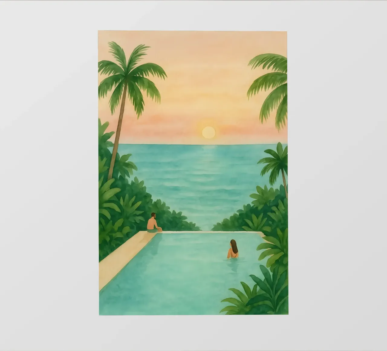 Tramonto all'infinito telo in pvc da Sea of Calm