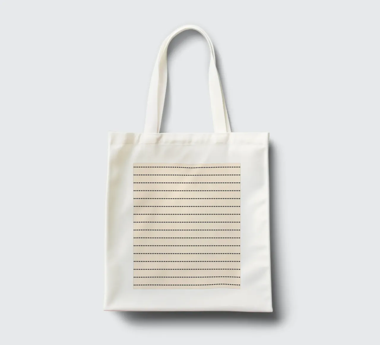 Minimal Scandi Basic Strisce a pois | Nero su beige borsa in juta da Beauty in Simplicity