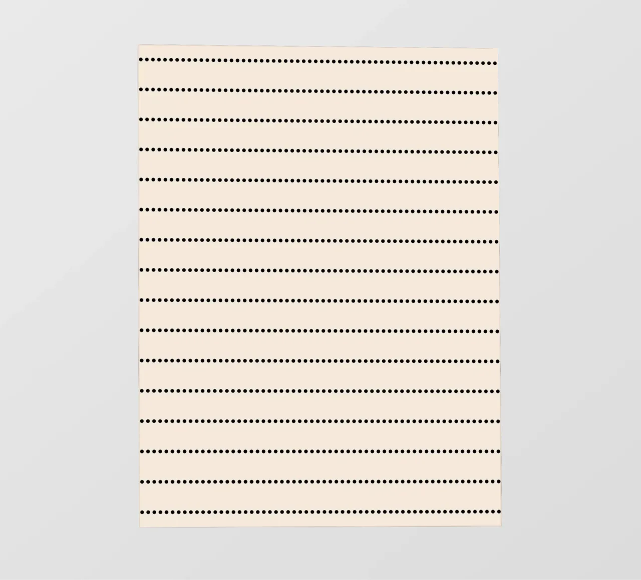Minimal Scandi Basic Strisce a pois | Nero su beige telo in pvc da Beauty in Simplicity