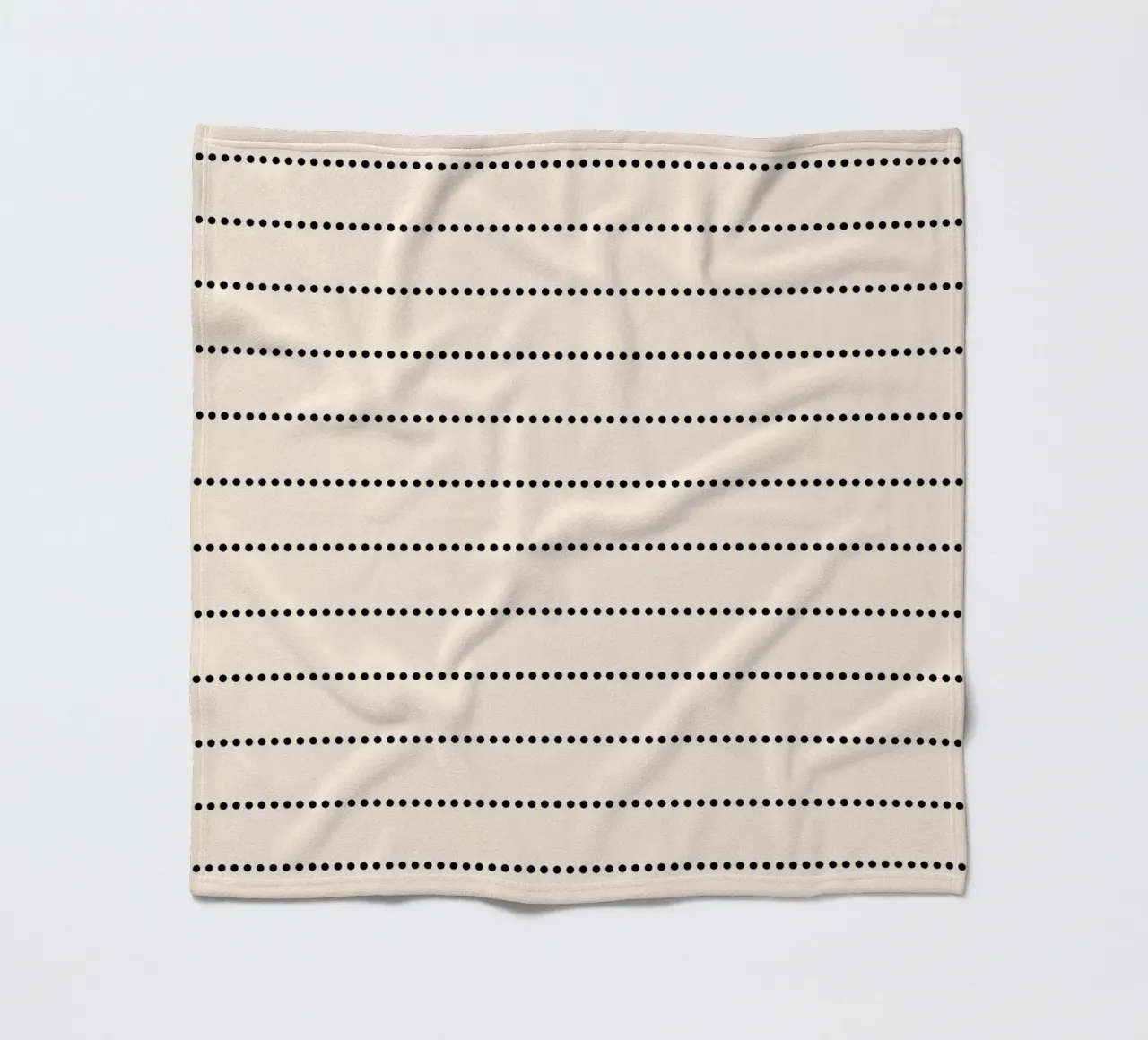 Minimal Scandi Basic Strisce a pois | Nero su beige coperta in pile da Beauty in Simplicity