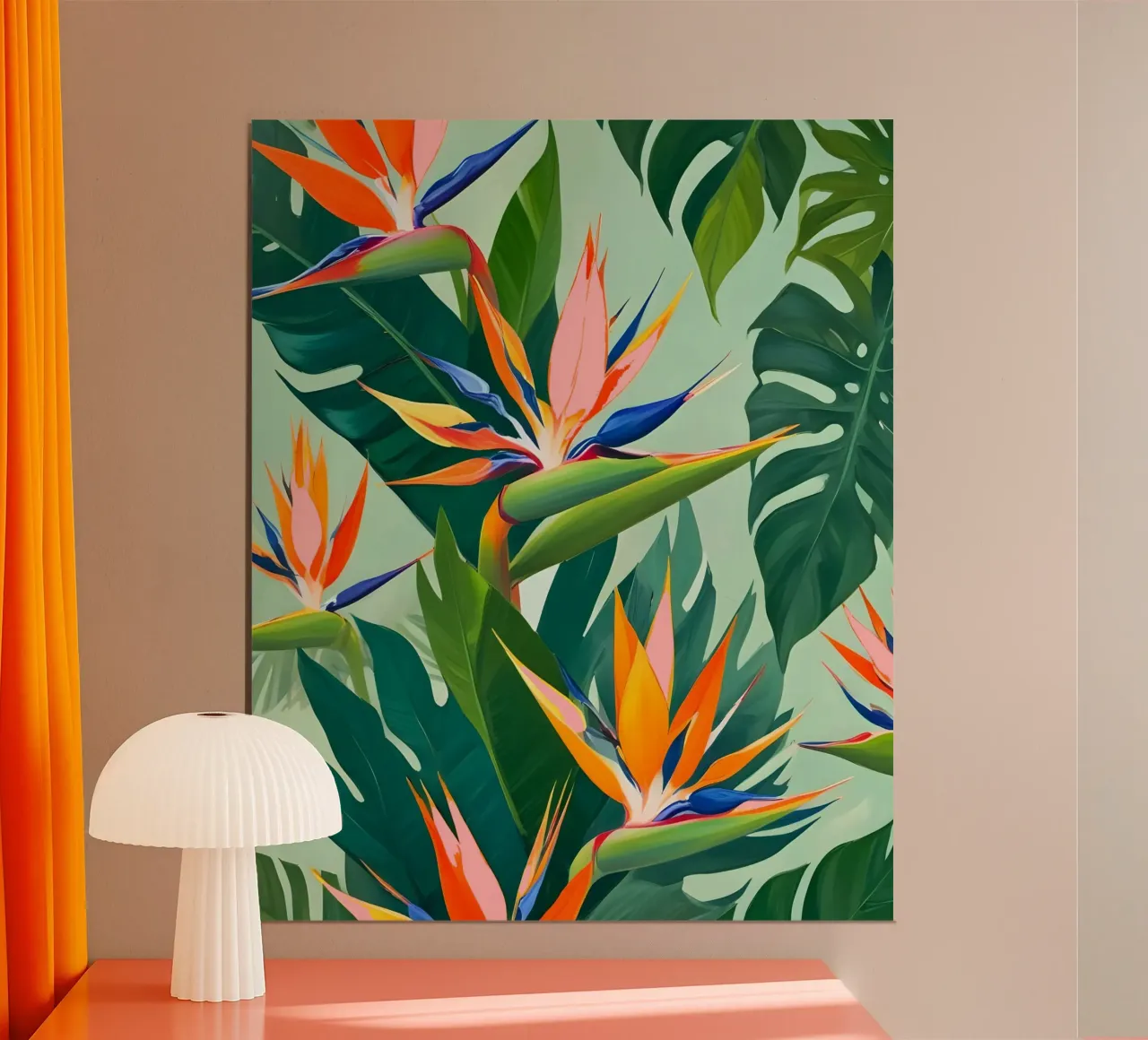 Uccelli in paradiso poster con telaio in alluminio da 83oranges