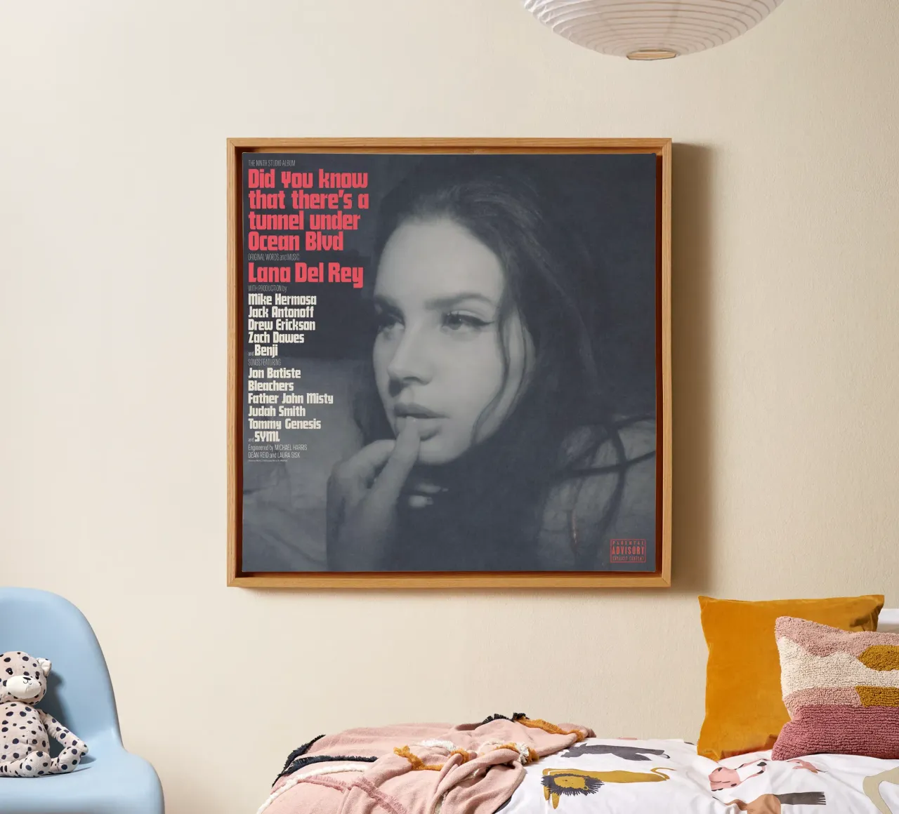 La malinconica regina del pop Lana del Rey tela con Cornice a cassetta da mamass