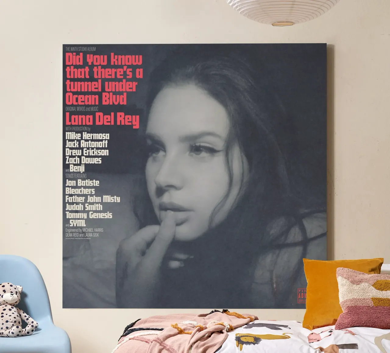 La malinconica regina del pop Lana del Rey tela con Cornice a cassetta da mamass
