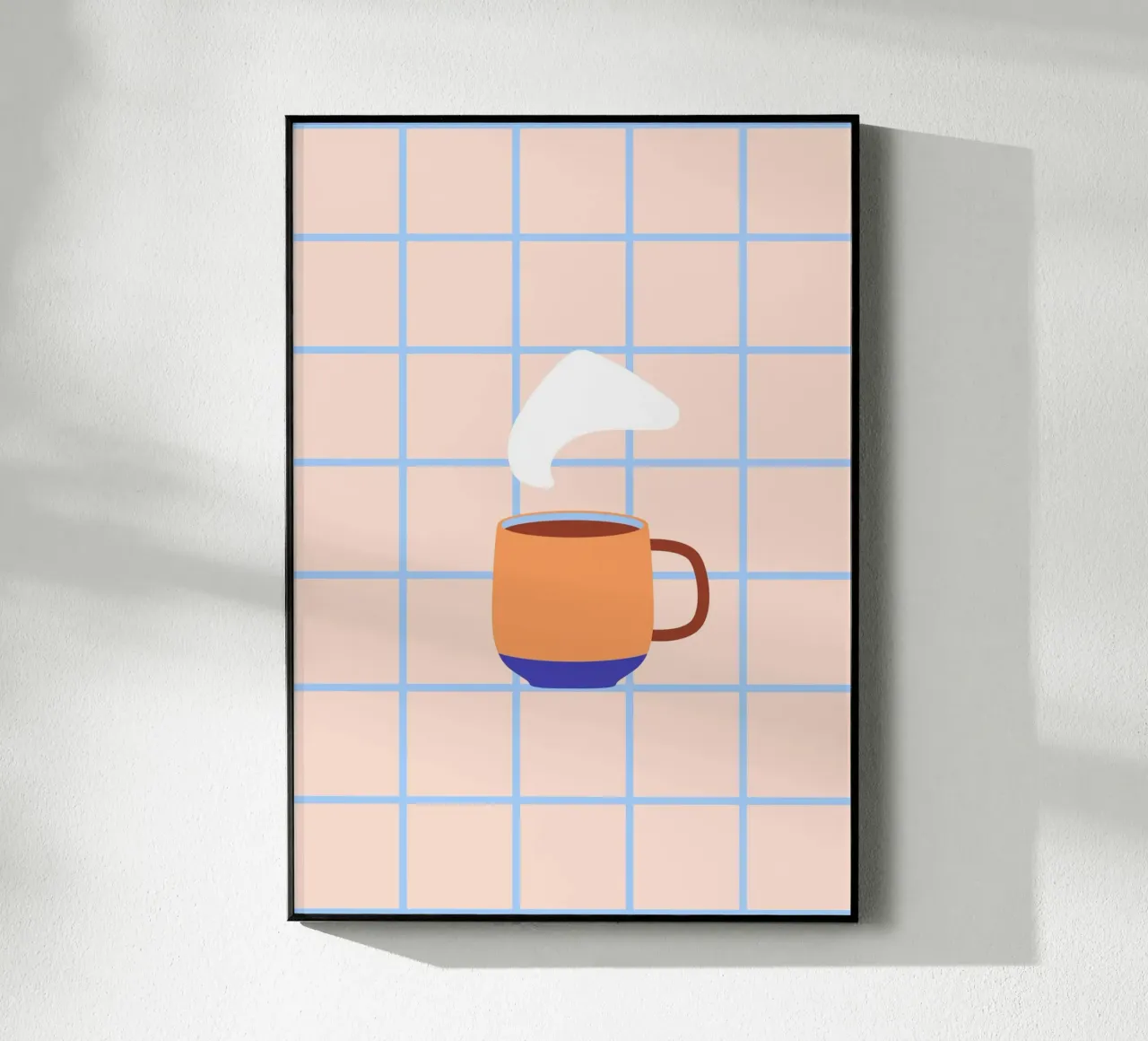 Cutie Cup Orange BLUE acrylic glass by janamossmann