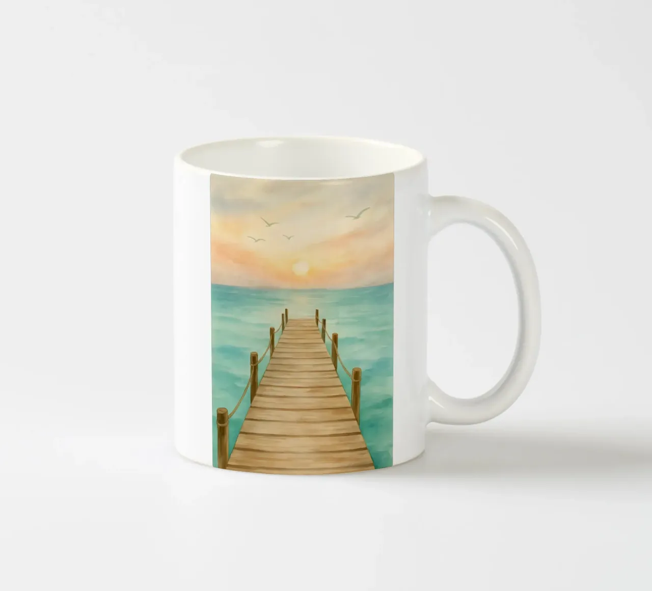 Passerella nella luce del mattino tazza in ceramica da Sea of Calm