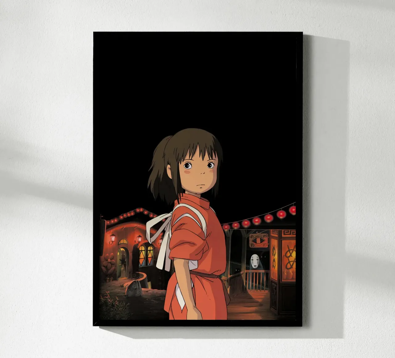 Chihiro ha perso a Spirited Away poster con telaio in alluminio da shiners