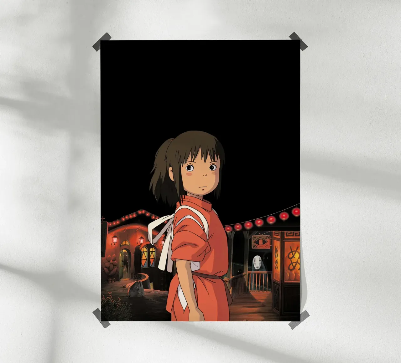 Chihiro ha perso a Spirited Away poster con telaio in alluminio da shiners