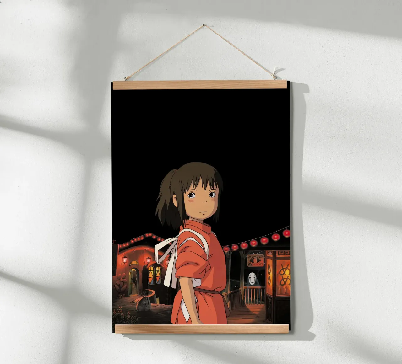 Chihiro ha perso a Spirited Away poster con telaio in alluminio da shiners