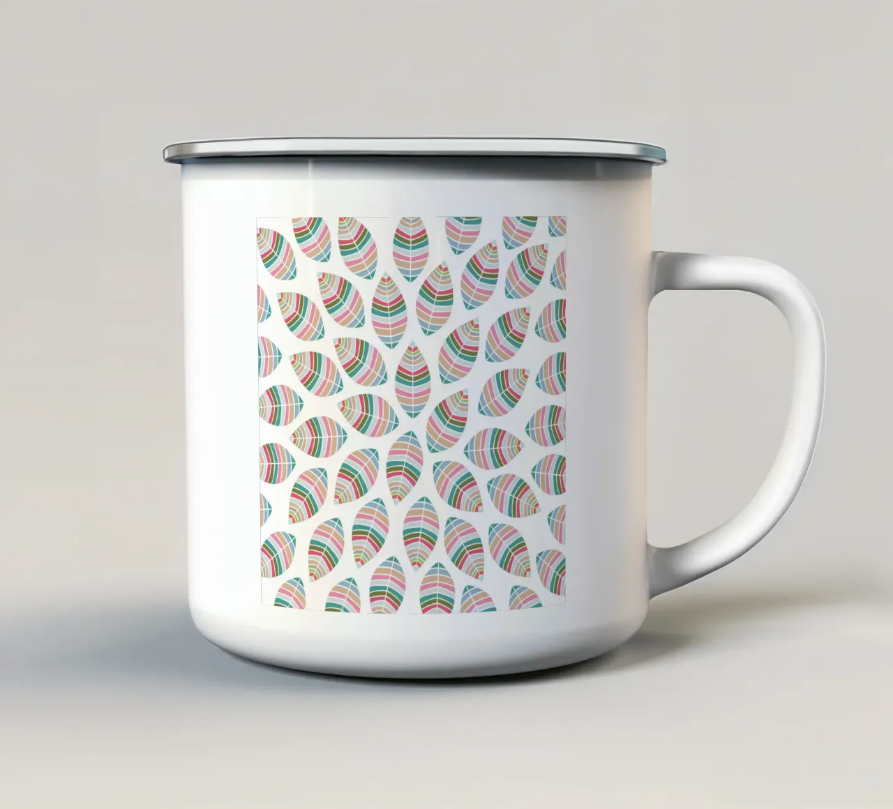 Bunte Blätter Mid Century tazza in smalto da BAINAI