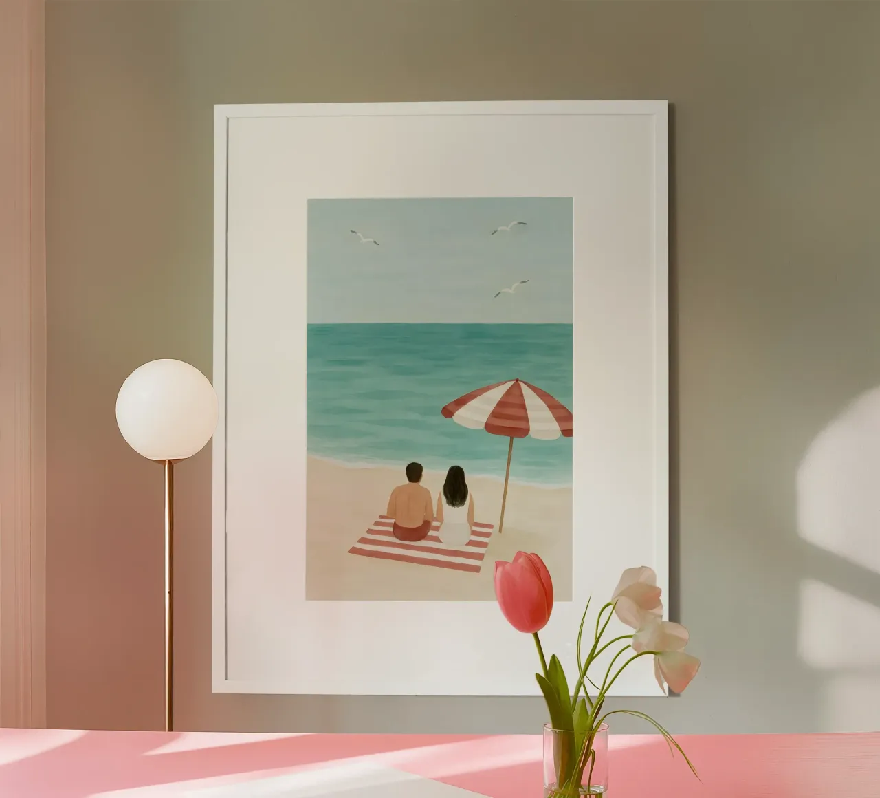 Zweisamkeit am Meer Poster von Sea of Calm