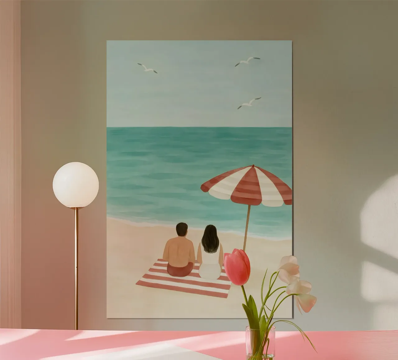 Zweisamkeit am Meer Poster von Sea of Calm