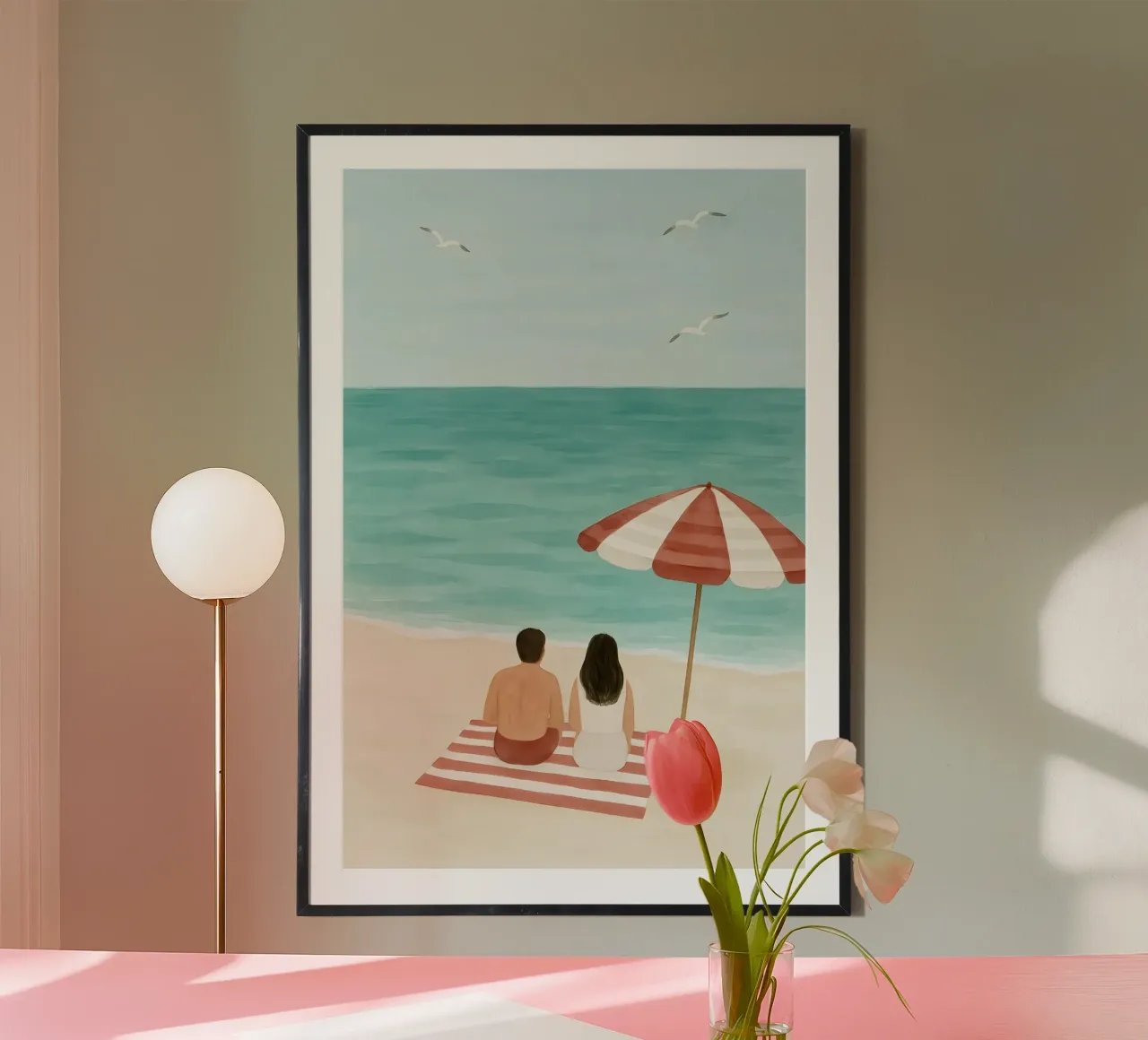 Zweisamkeit am Meer Poster von Sea of Calm