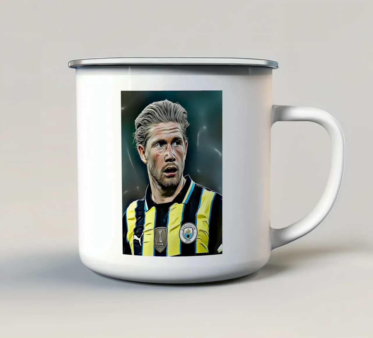 kevin de bruyne tazza in smalto da dark eagle