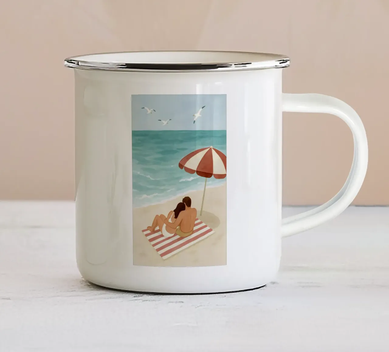 Insieme all'orizzonte tazza in smalto da Sea of Calm