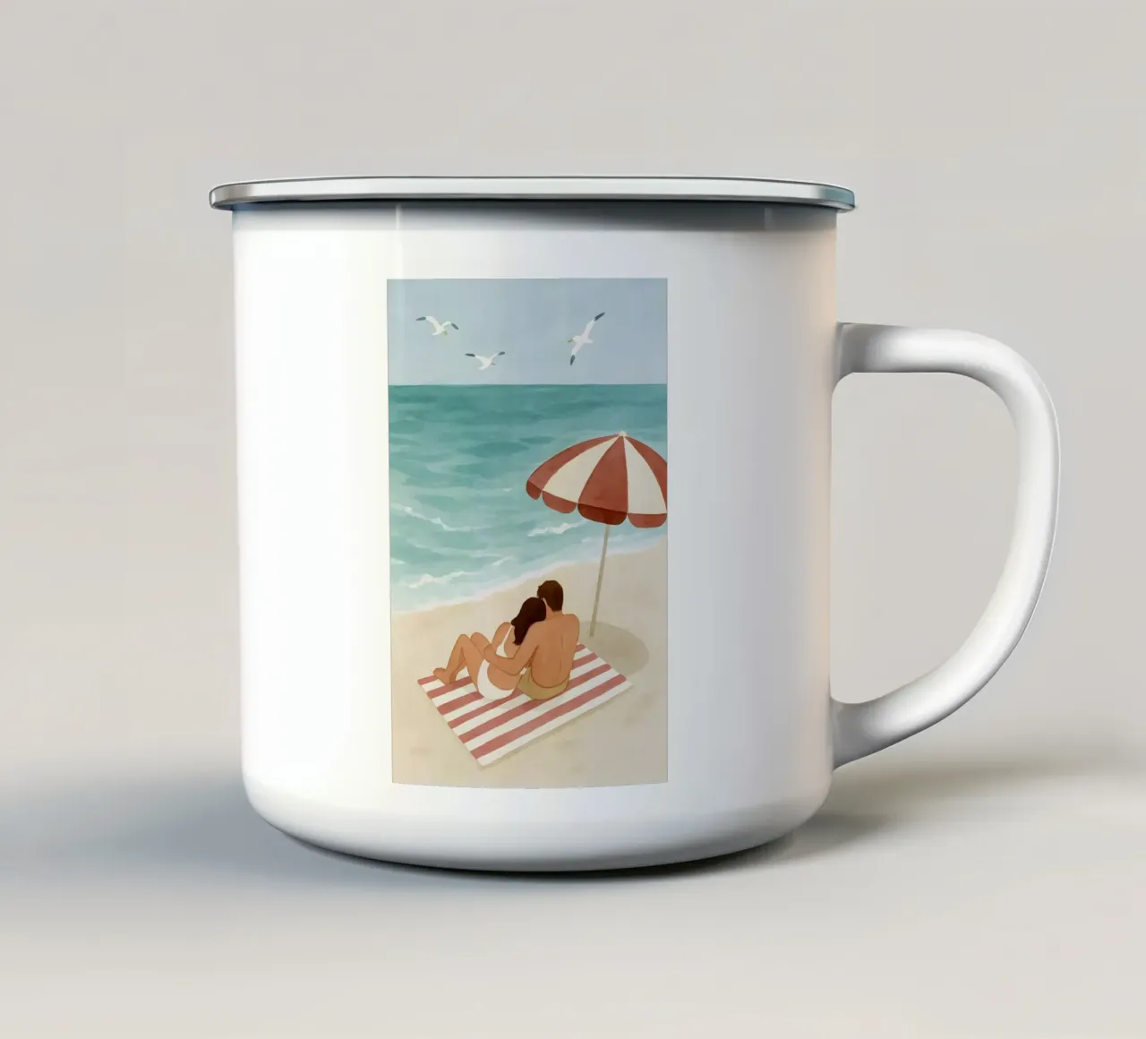 Insieme all'orizzonte tazza in smalto da Sea of Calm