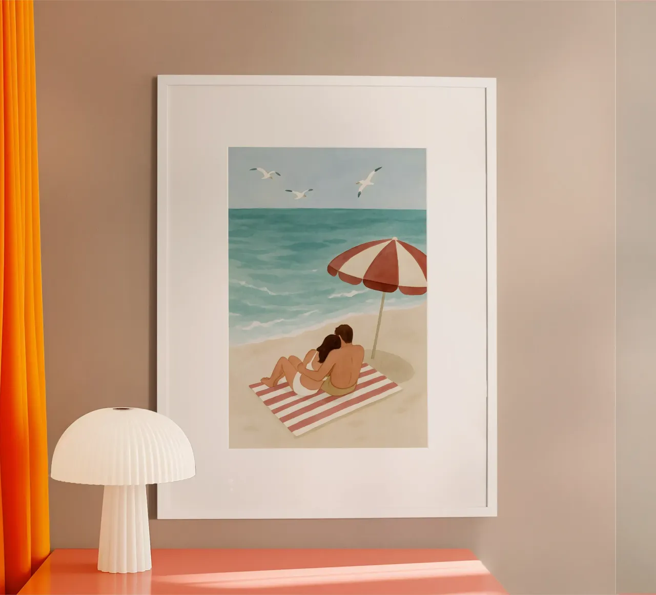 Insieme all'orizzonte poster con telaio in alluminio da Sea of Calm