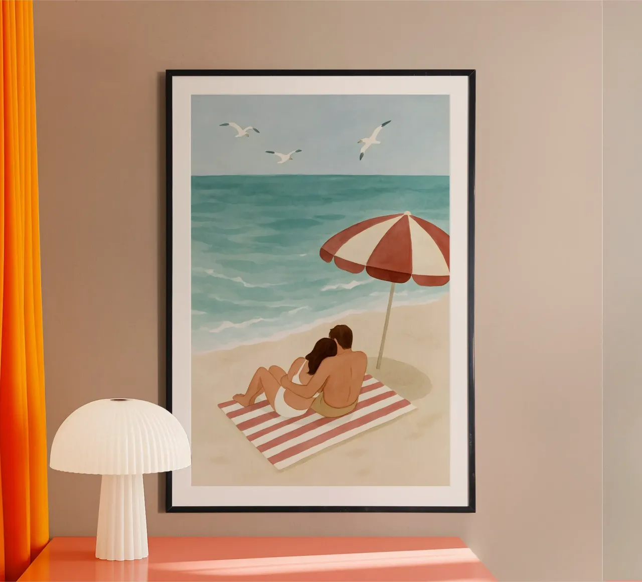 Insieme all'orizzonte poster con telaio in alluminio da Sea of Calm