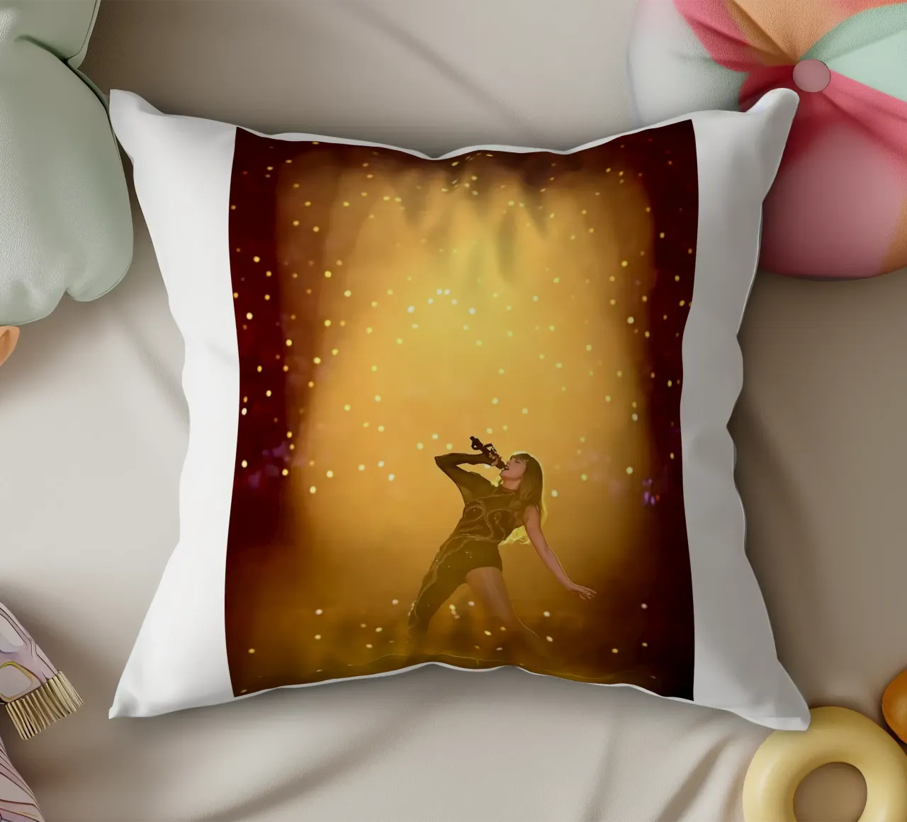 Fearless and Unstoppable Taylor Swift decorative cushion by dfgtfdt