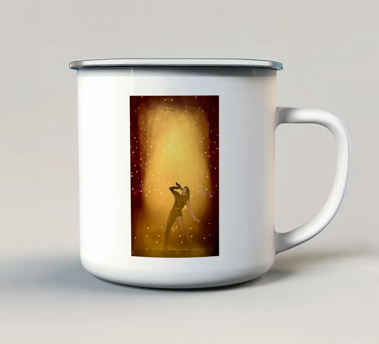 Fearless and Unstoppable Taylor Swift enamel mug by dfgtfdt
