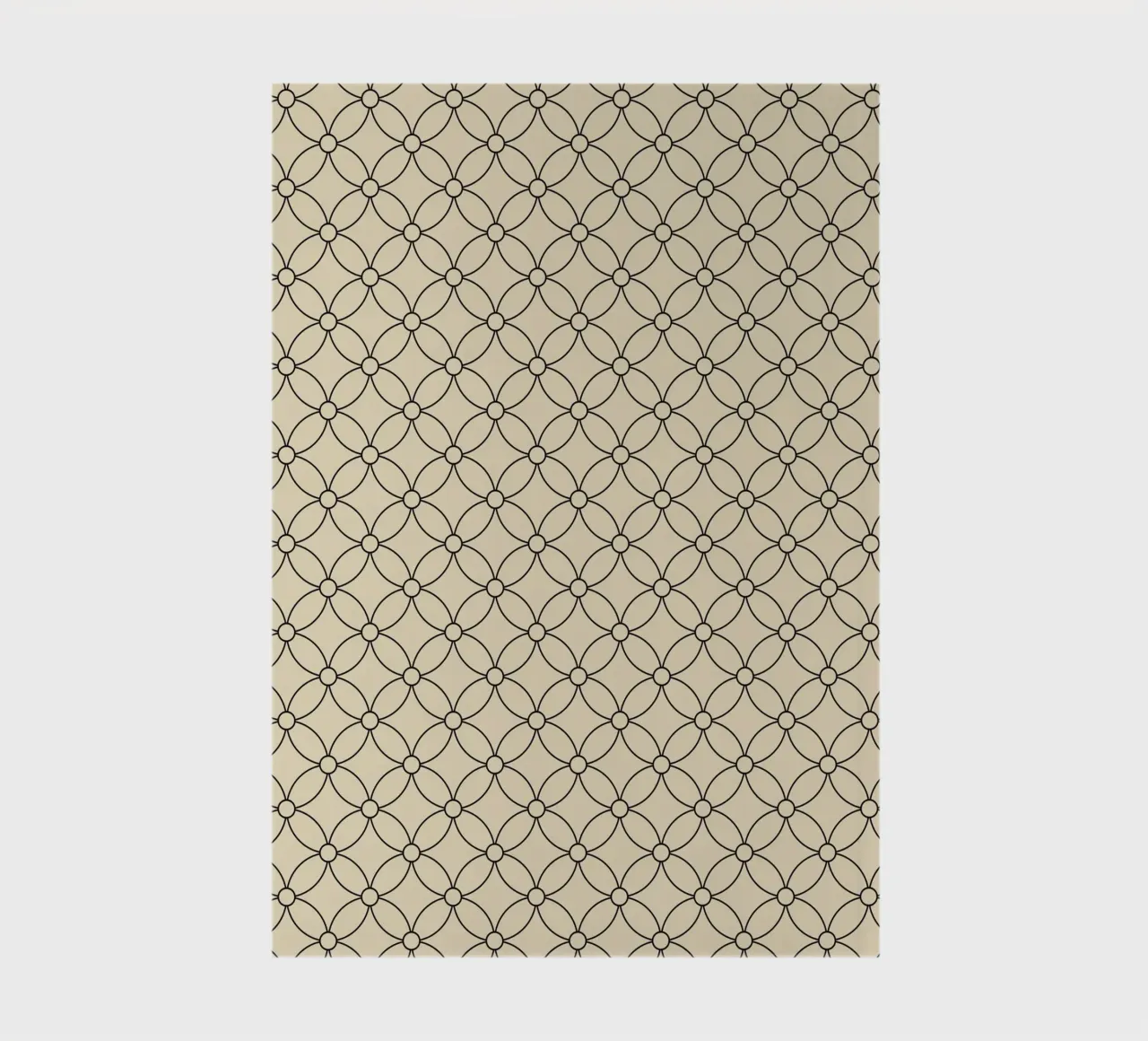 Minimal Geometric Simple Flowers Pattern | Black on Beige notebook by Beauty in Simplicity
