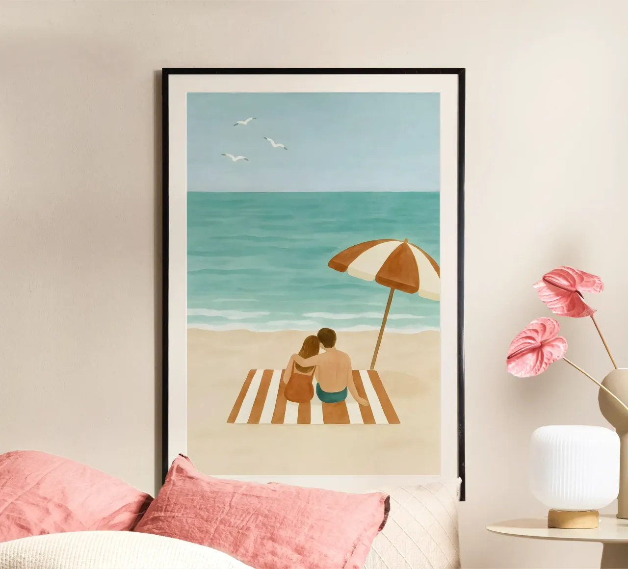 Vue sur la mer à deux poster de Sea of Calm