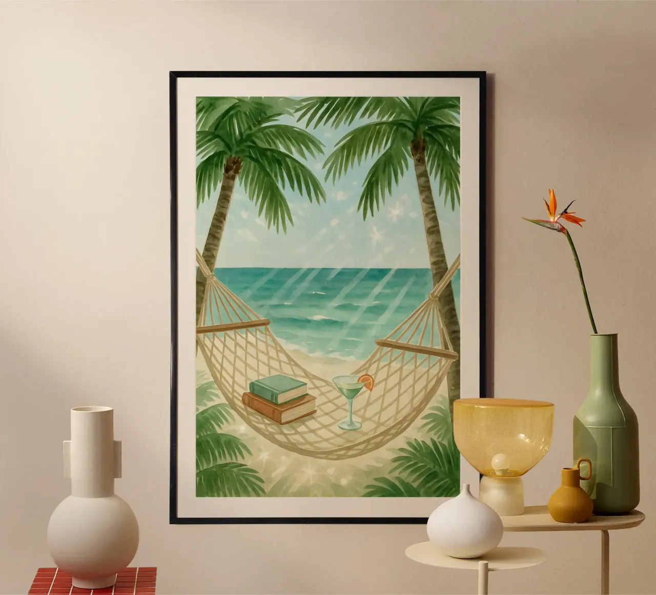 Amaca in riva al mare poster da Sea of Calm