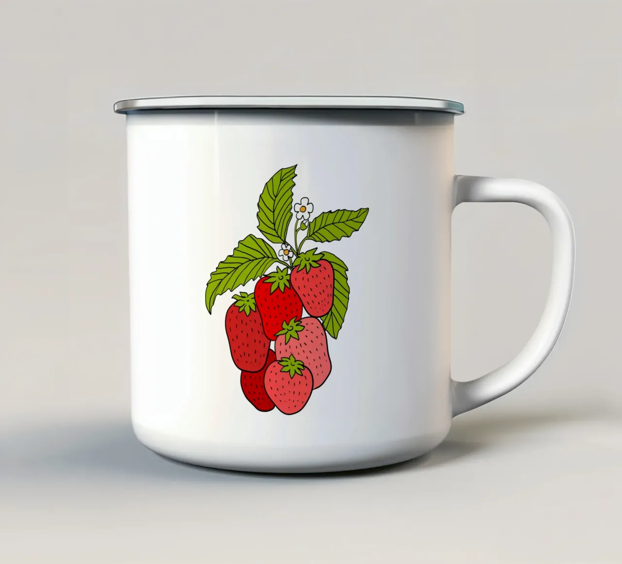 Yummy strawberries tazza in smalto da TijanaArtStudio88
