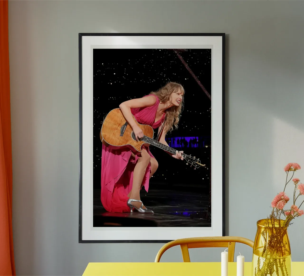 La storia di Taylor Swift poster con telaio in legno da dfgtfdt