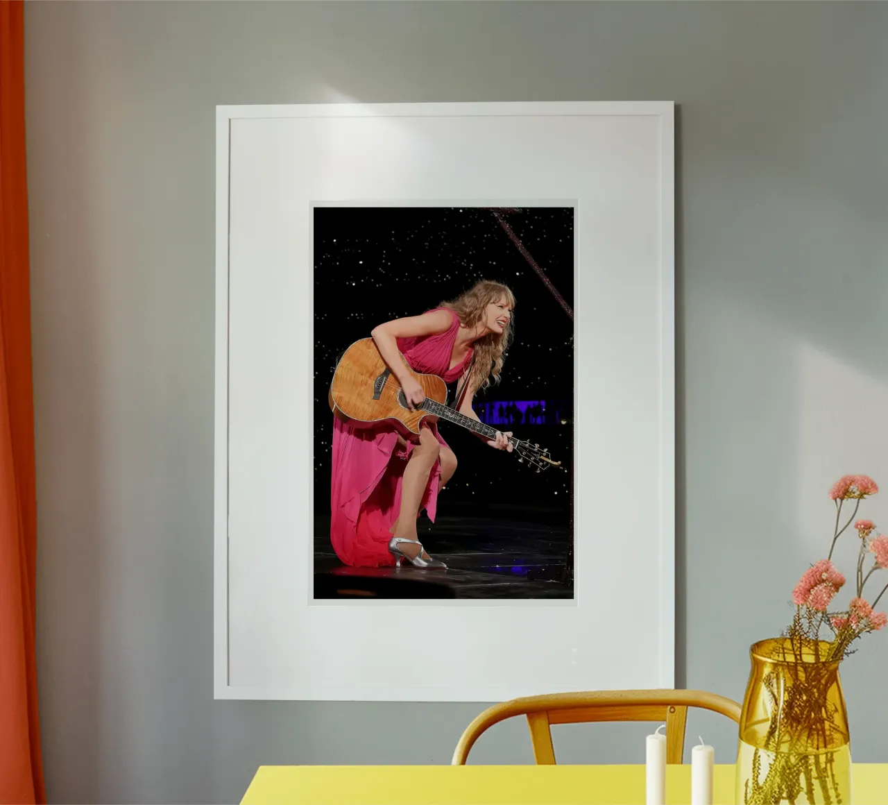 La storia di Taylor Swift poster con telaio in legno da dfgtfdt