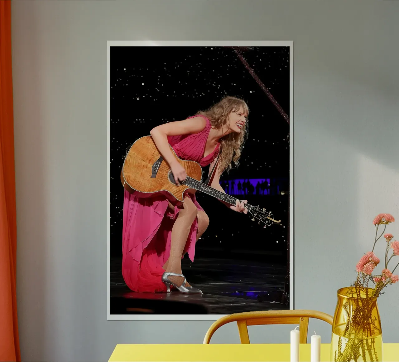 La storia di Taylor Swift poster con telaio in legno da dfgtfdt