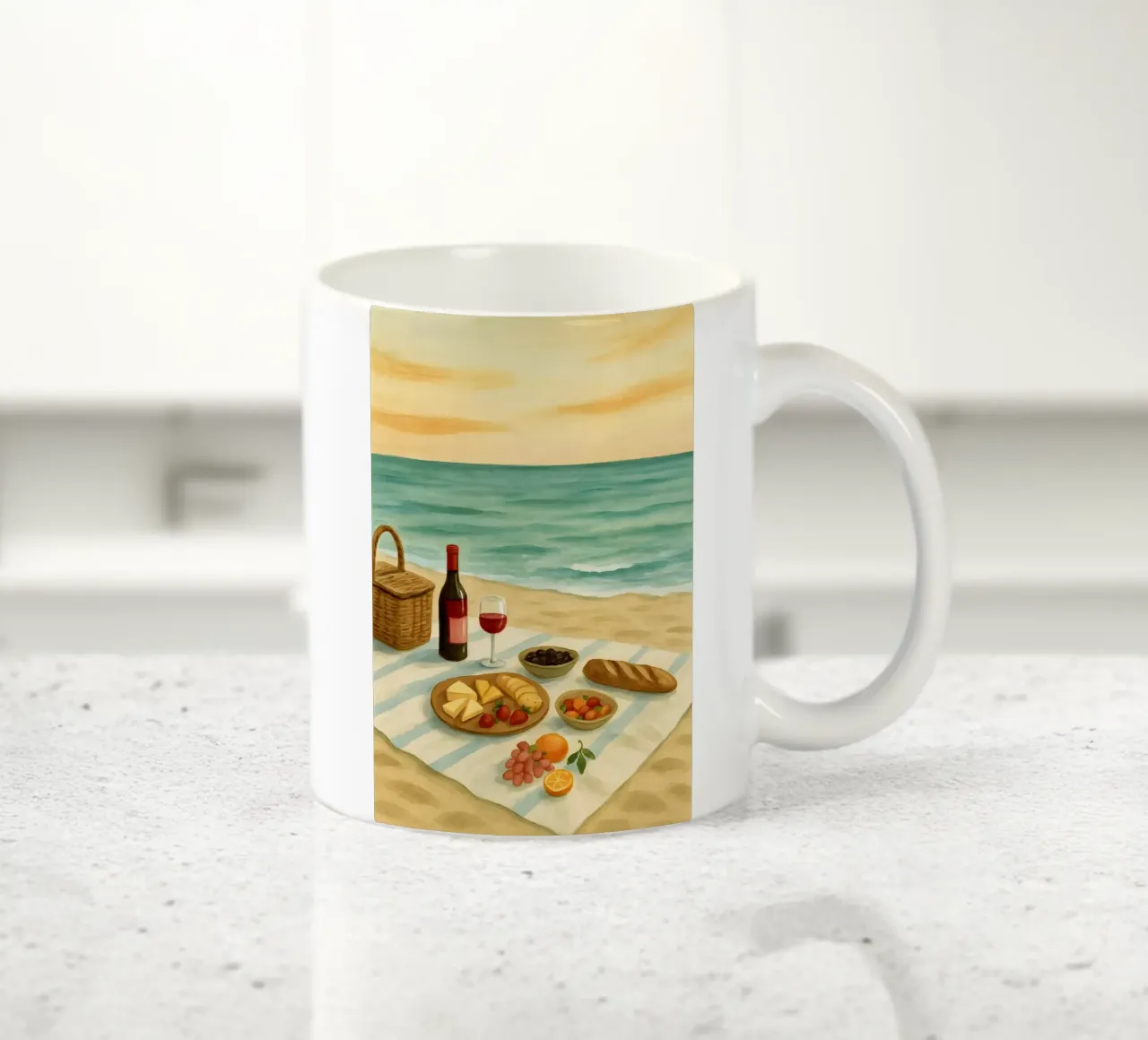 Picnic in riva al mare tazza in ceramica da Sea of Calm