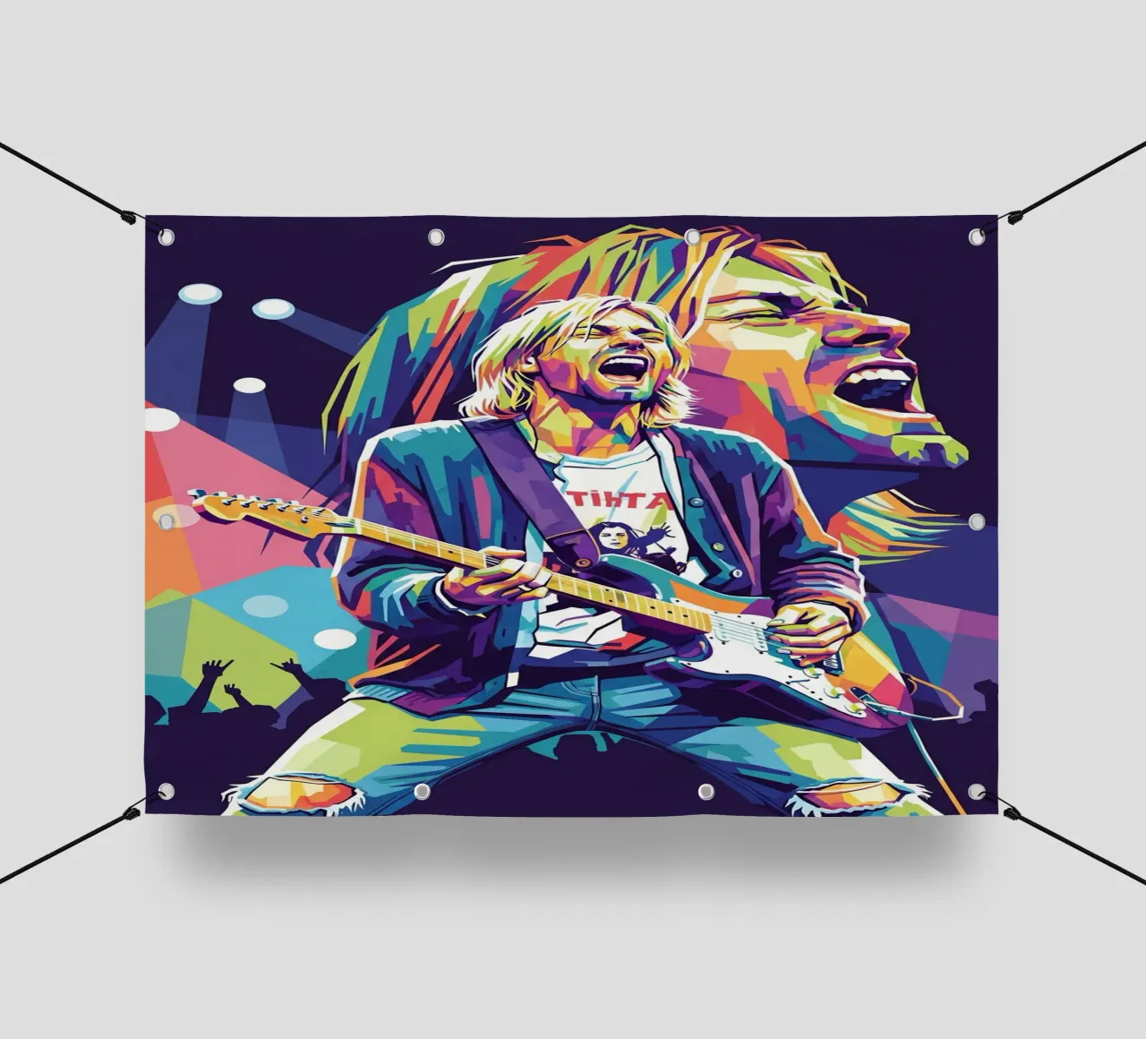 Performance di Kurt Cobain telo in pvc da Hantamrata