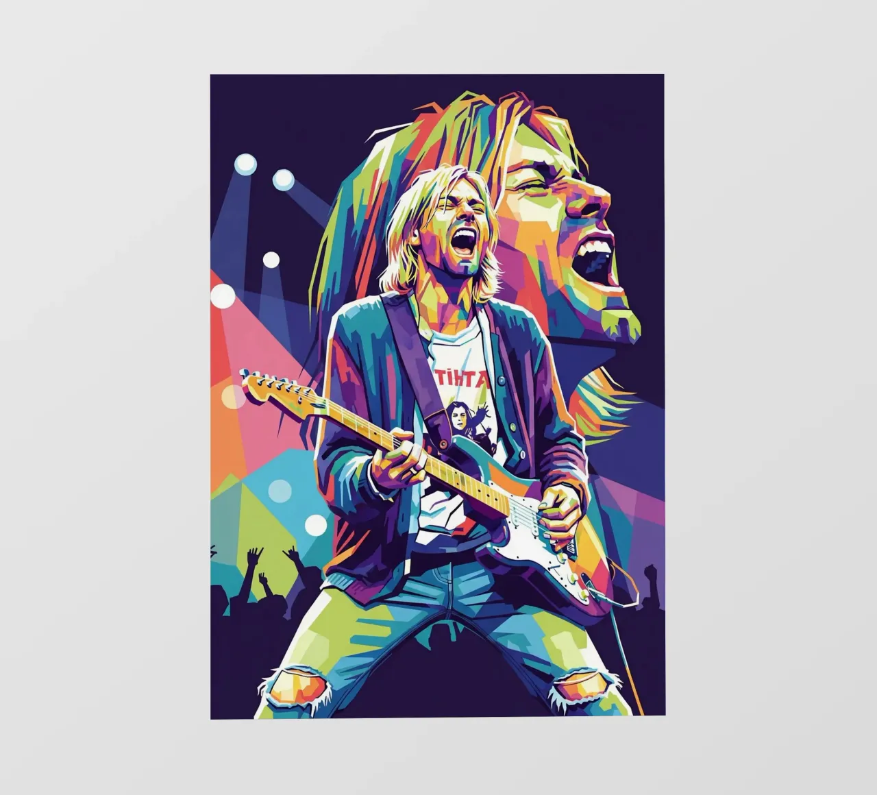 Performance di Kurt Cobain telo in pvc da Hantamrata
