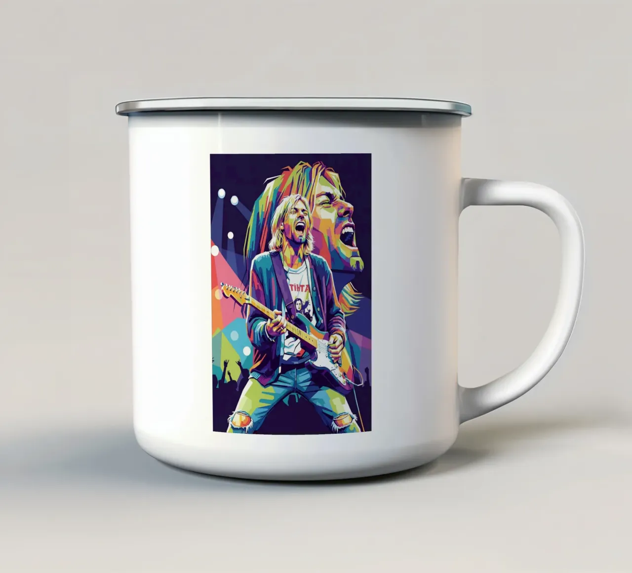 Performance di Kurt Cobain tazza in smalto da Hantamrata