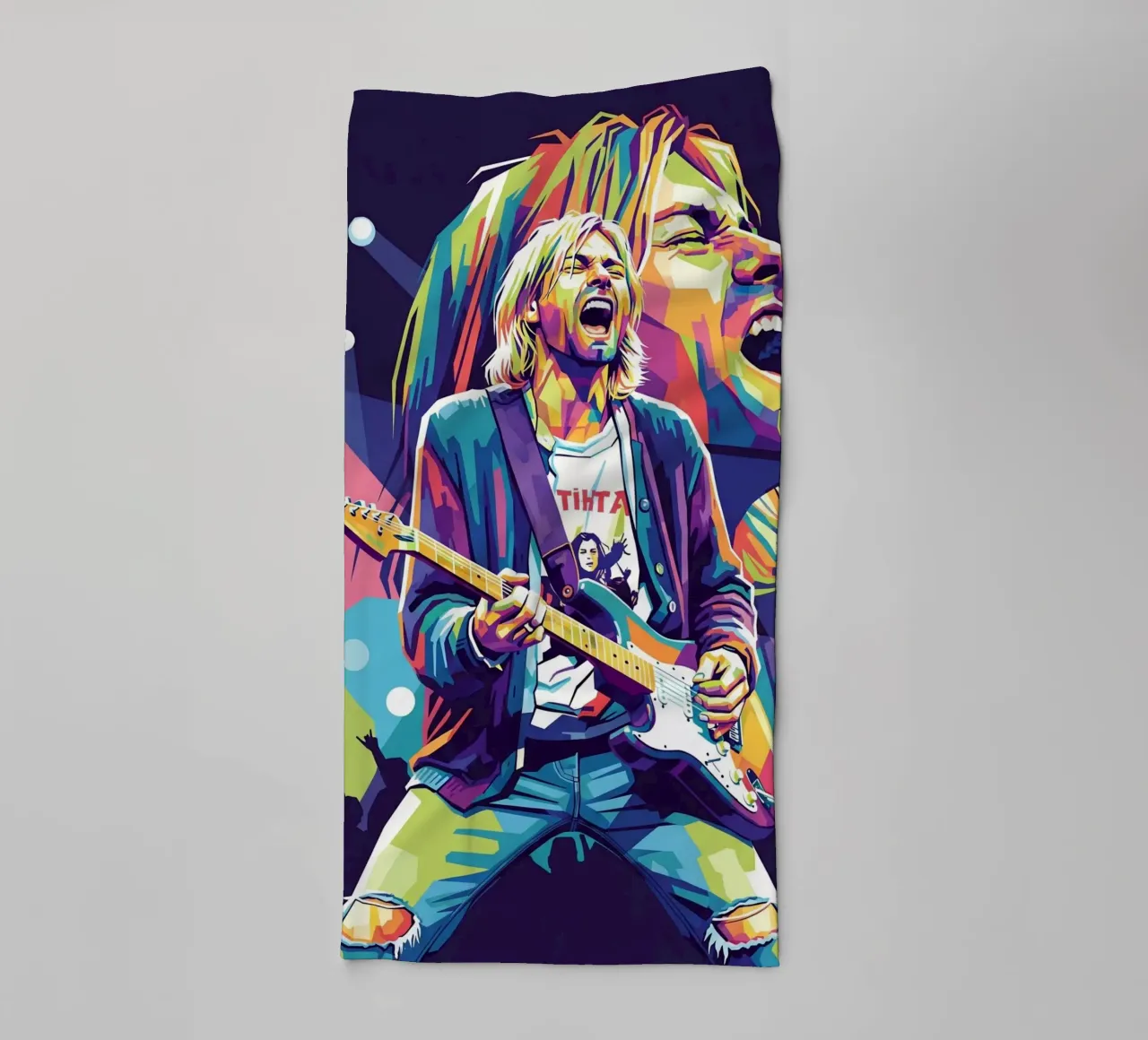 Performance di Kurt Cobain asciugamano da bagno da Hantamrata