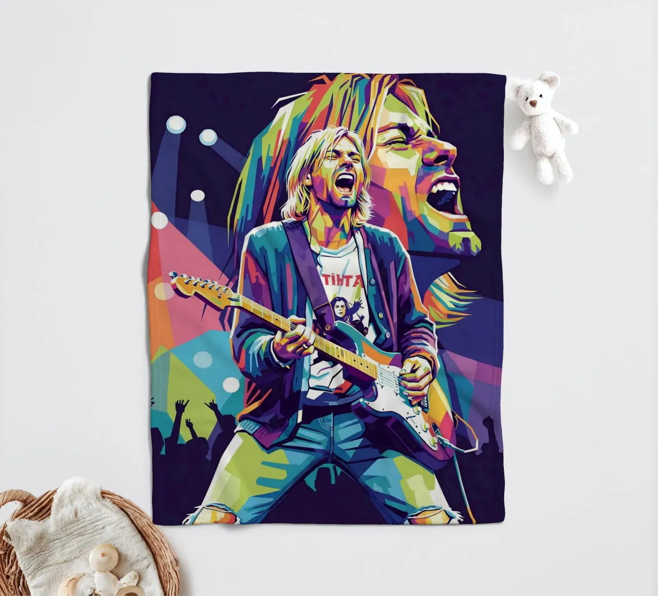 Performance di Kurt Cobain coperta in pile da Hantamrata