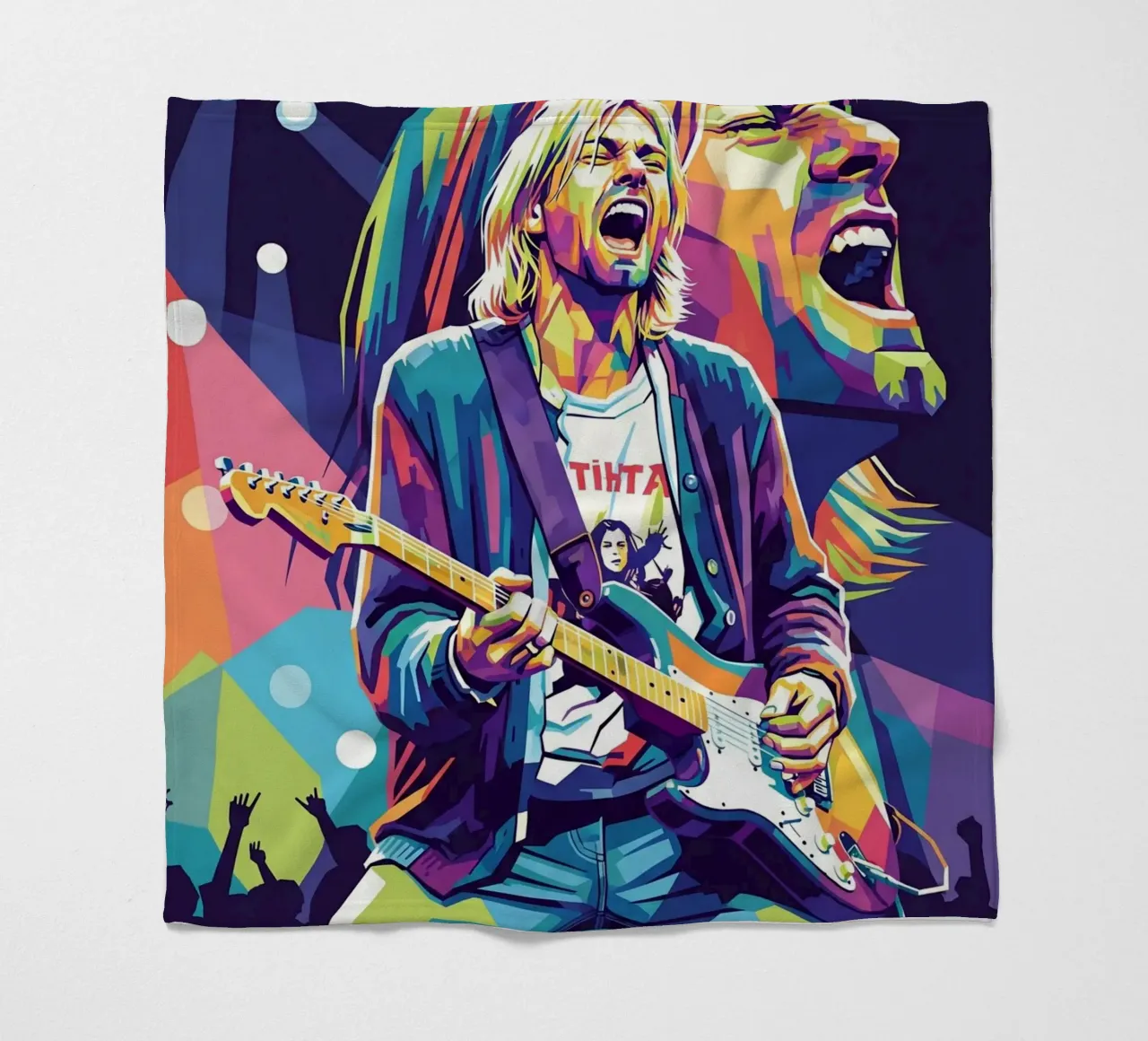 Performance di Kurt Cobain coperta in pile da Hantamrata