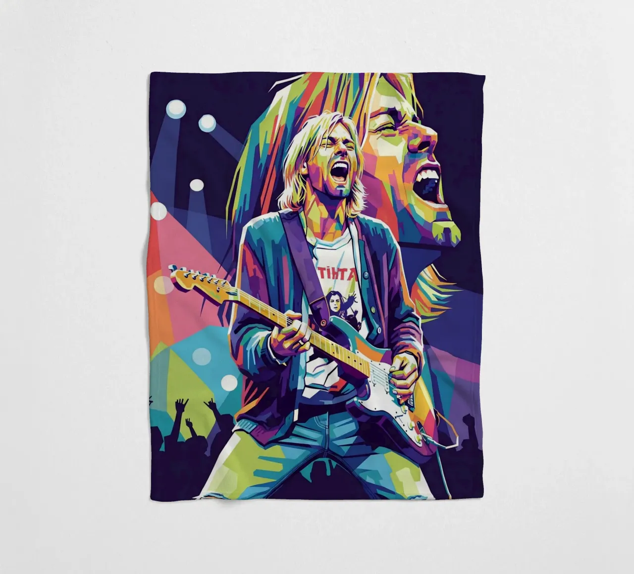 Performance di Kurt Cobain coperta in pile da Hantamrata