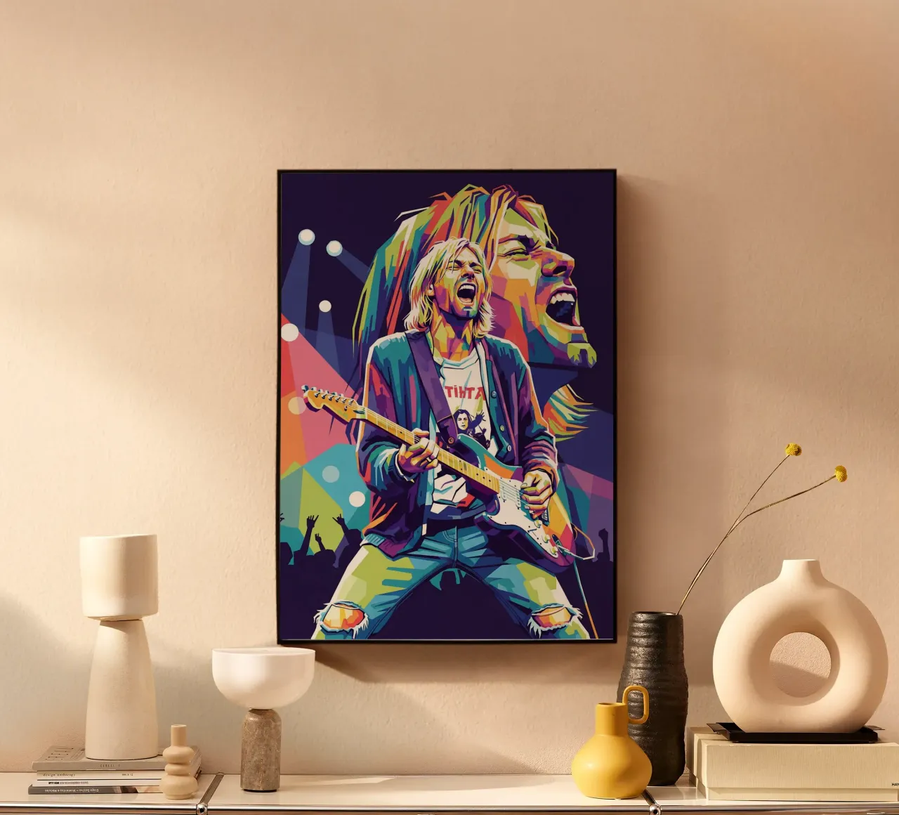 Performance di Kurt Cobain plexiglass da Hantamrata
