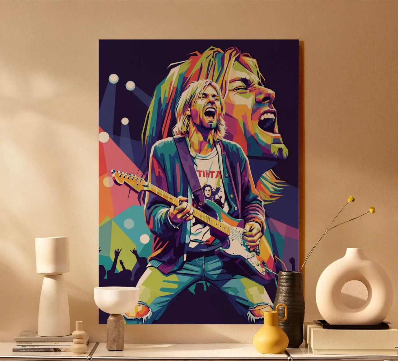 Performance di Kurt Cobain alluminio dibond da Hantamrata