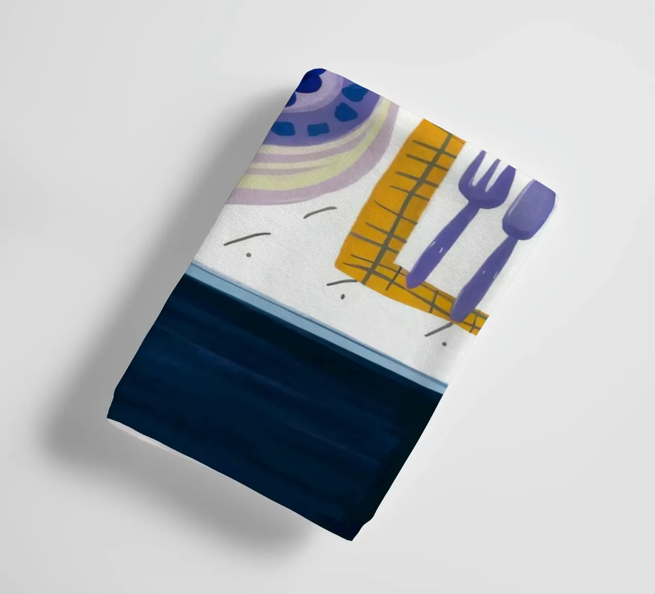 Pear on Checkered Table towel by Bruce Juice