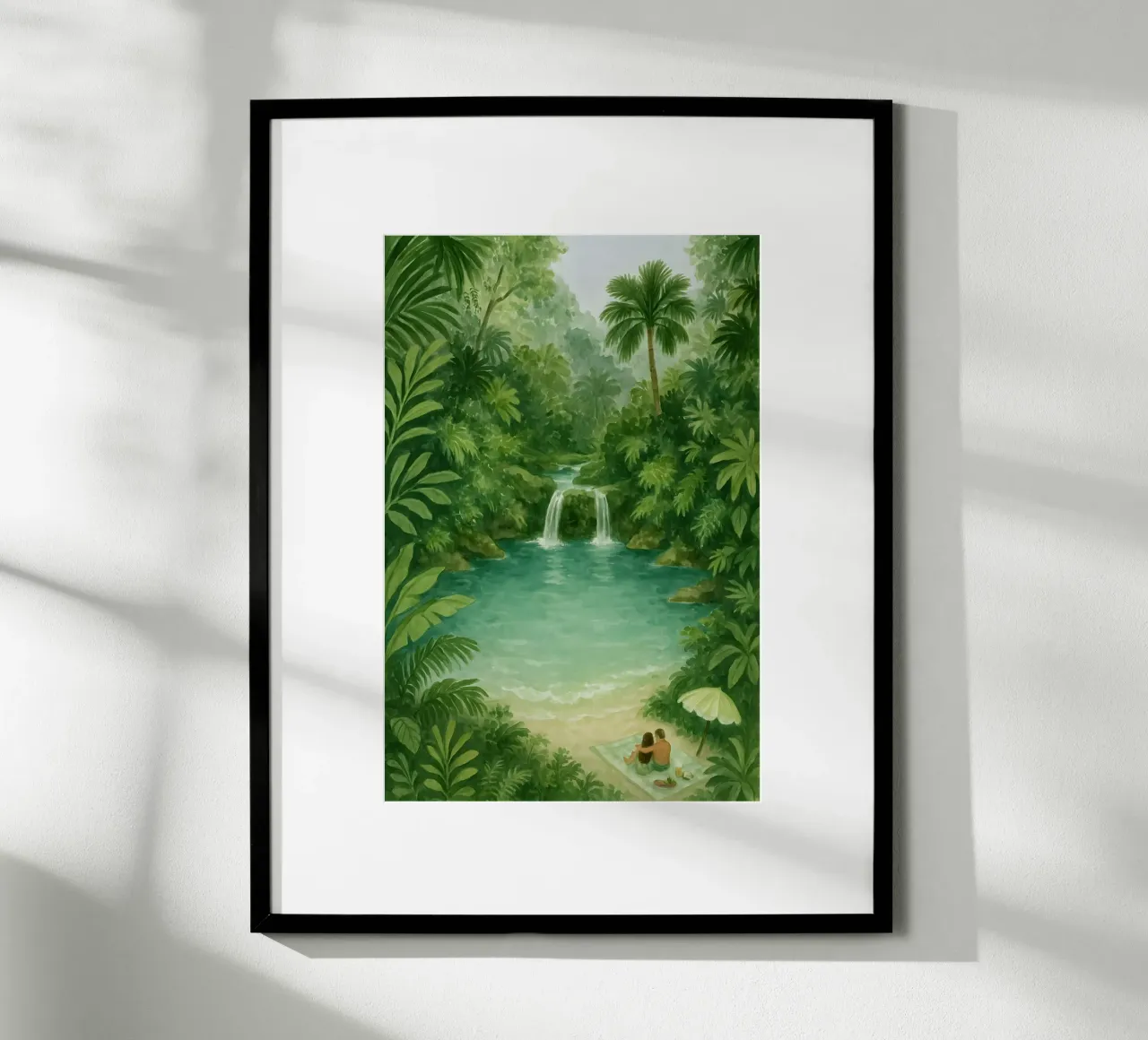 Lagune cachée dans la jungle poster de Sea of Calm