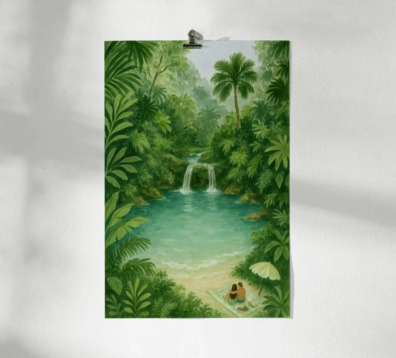 Lagune cachée dans la jungle poster de Sea of Calm