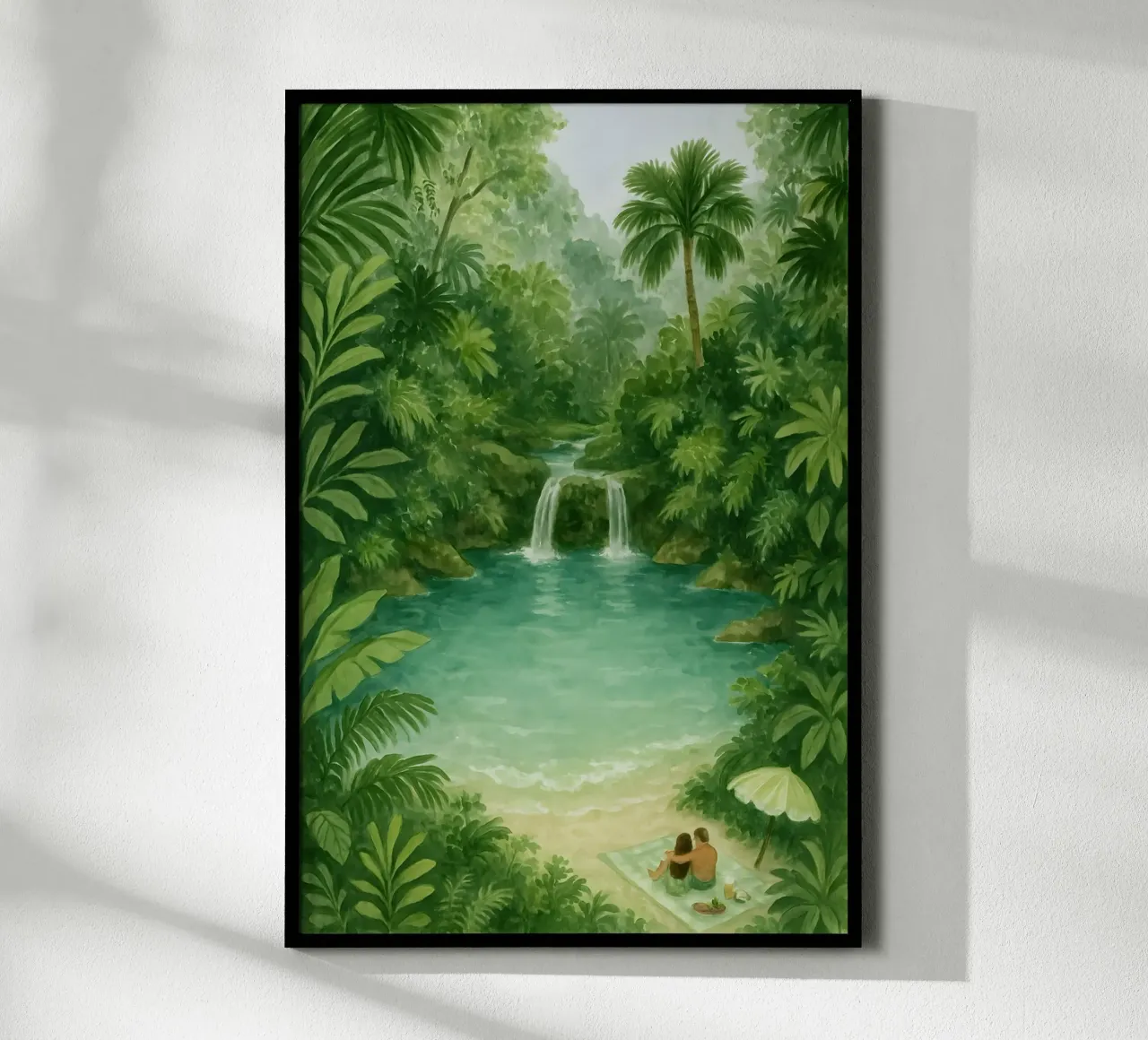 Lagune cachée dans la jungle poster de Sea of Calm